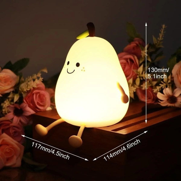  Silicone Pear Night light Lamp 