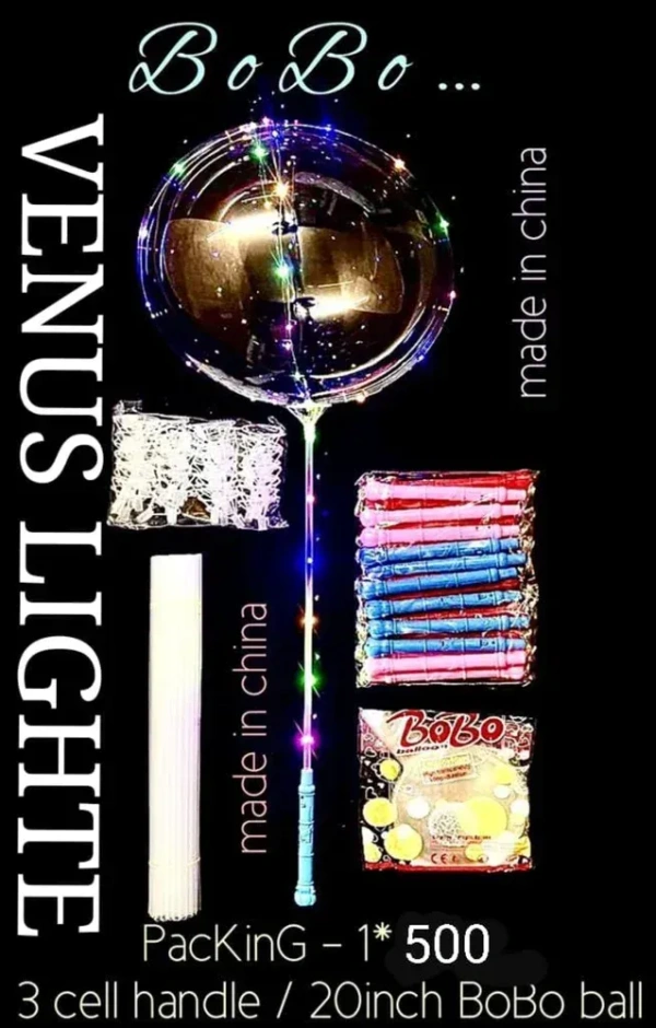 White 3 cell light baloon Neon Balloons Glow In The Dark,Helium Balloons Sets For Party,Birthday,Wedding,Decoration