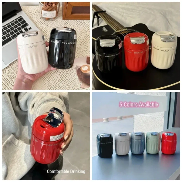 1pc Mini Stainless Steel Vacuum Insulated Cup 220ml Leak-Proof Direct-Drinking Cup, Portable and Sealed for Outdoor Use, Cold-keeping Coffee Cup with Tea Strainer, Suitable for Office Tea Brewing