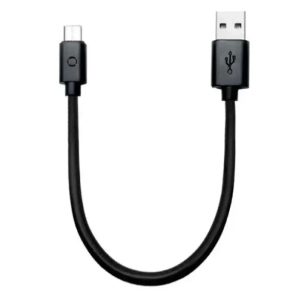 0.25m PVC Black Type C to USB Charging & Data Sync Cable
