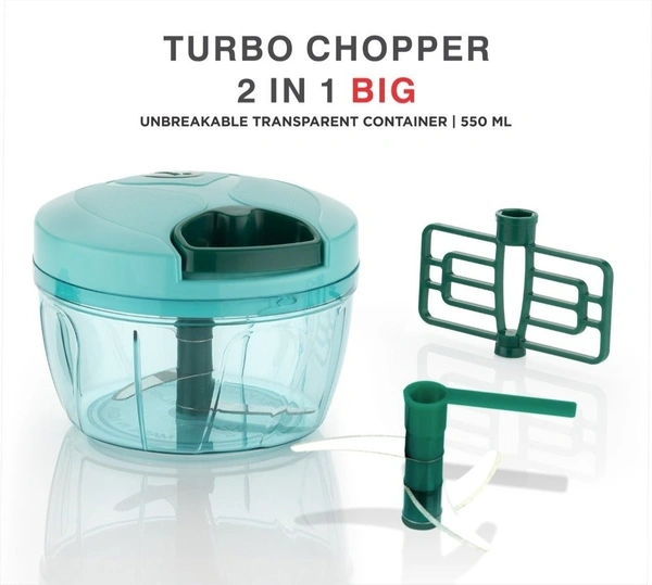 2in1 Plastic Manual Vegetable Chopper for Kitchen, Vegetable Cutter for Kitchen, Onion Cutter, Onion Chopper (Multi Colour) (450 ml)