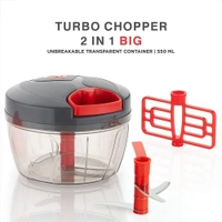2in1 Plastic Manual Vegetable Chopper for Kitchen, Vegetable Cutter for Kitchen, Onion Cutter, Onion Chopper (Multi Colour) (450 ml)