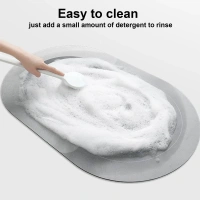Super Absorbent Floor Mat Soft Carpet Non-Slip Bathing Room Rug Door Mat 40x60cm - ROUND