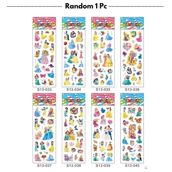 Kids Toys 3D Movie Stickers Puffy Funny Stickers Self Adhesive Stickers