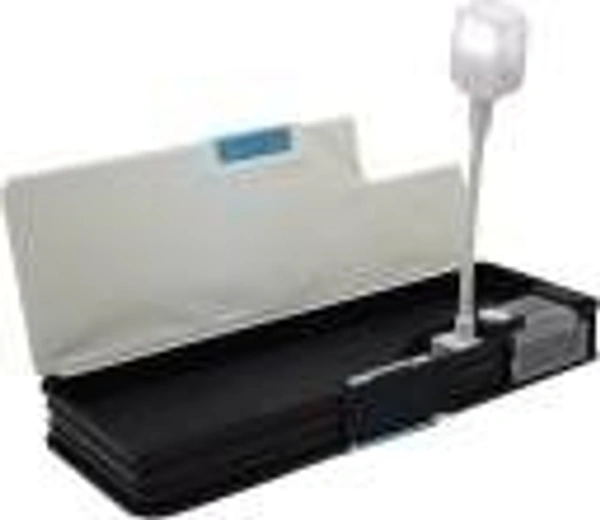 Plastic Multipurpose Magnetic Pencil Box With Led Lamp Light & 2 Side Compartment For Girls & Boys For School Birthday Gift Big Size Cartoon Printed Stylish Pen Case For Kids 