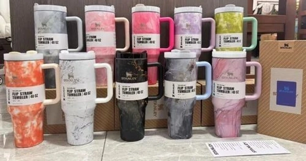 Marble New variety added in stanley steel sippers 1200 ml Premium quality Now with a more rich look - 12-24PC