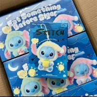 MINISO Disney Stitch Eat Something Before Sleep Collection Vinyl Plush Toy Surprise Box Figure Model Random Design Blind Box Toy Collectible Toy for Home Decor Birthday Gifts (Random One Figure)