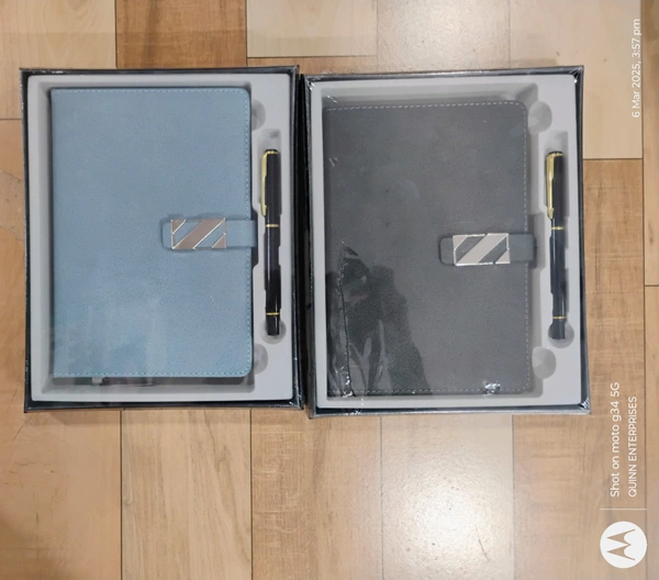 25005 Notebook/Diary with Quote/Name and Customized Branded BALL Pen