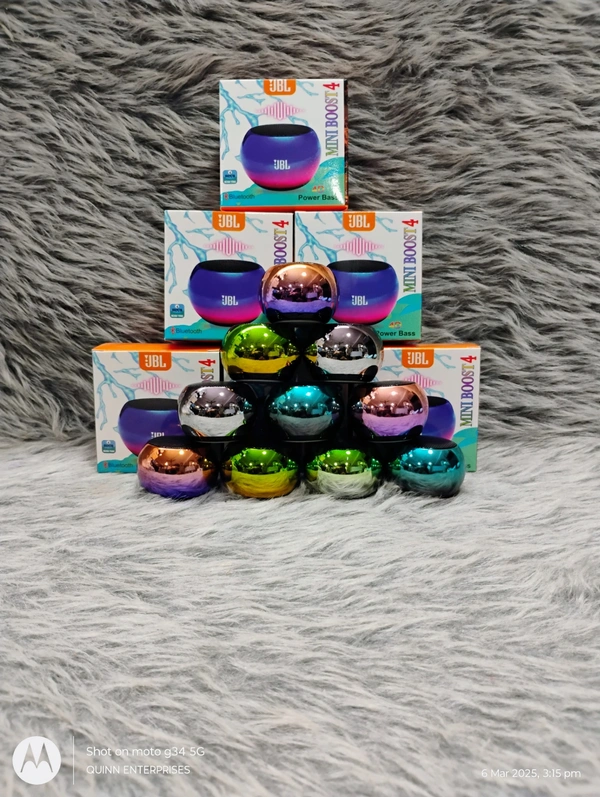 Mini Speakers Boost 4 Colorful Wireless Bluetooth Speaker Mini Electroplatings Round Steel Speaker