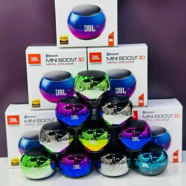 Mini Speakers Boost 4 Colorful Wireless Bluetooth Speaker Mini Electroplatings Round Steel Speaker
