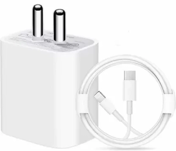 iphone Mobile Charger with Detachable Cable  (White, Cable Included)