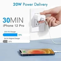 iphone Mobile Charger with Detachable Cable  (White, Cable Included)