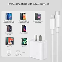 iphone Mobile Charger with Detachable Cable  (White, Cable Included)
