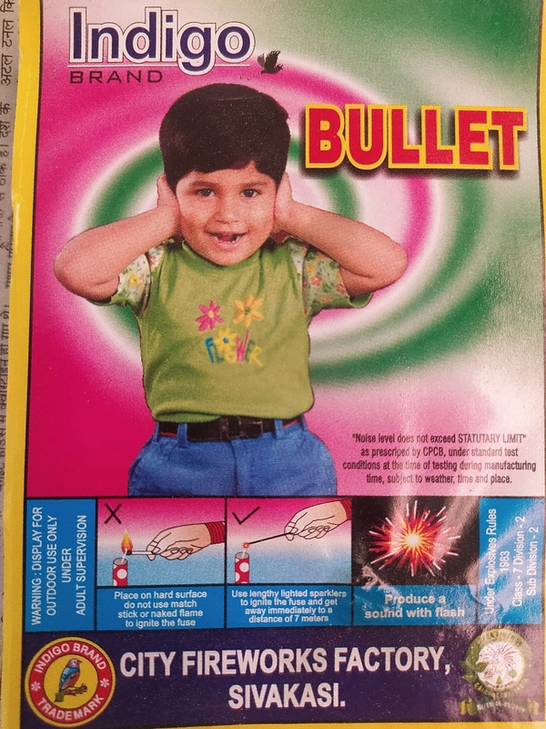 Indigo Bullet Bomb (Big)|80/Pack Of 10 - Big