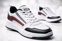 Fittos Trendy White Black Sneakers - 10