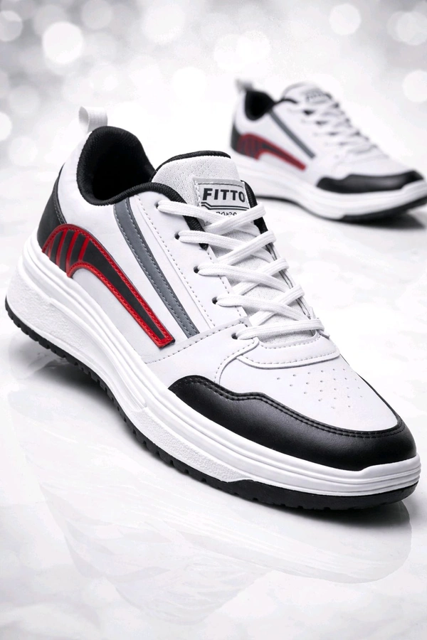 Trendy White Black Sneakers