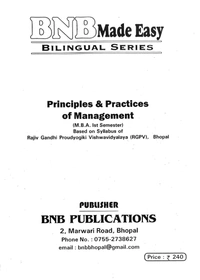 PRINCIPLES & PRACTICES OF MANAGEMENT -RGPV UNIVERSITY-MBA-1ST SEM