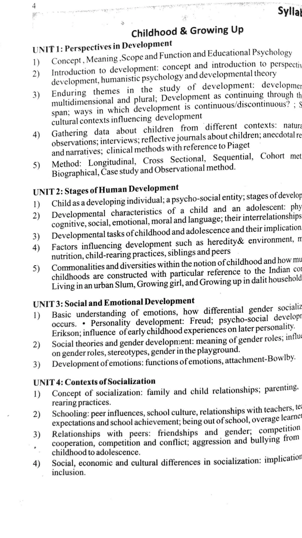B.ED 1st SEM -CHILDHOOD & GROWING UP (बाल्यावस्था एवं विकास) - EXAM NOTES-B.ED 1ST SEM