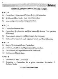 B.ED 1st SEM -CURRICULUM DEVELOPMENT & SCHOOL(पाठ्यचर्या विकास एवं विद्यालय) - EXAM NOTES-B.ED 1ST SEM