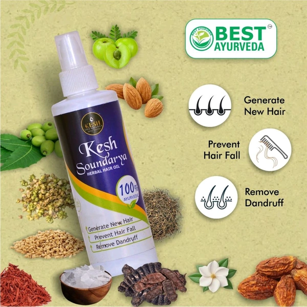 Best Ayurveda Keshsoundarya Herbal Hair Oil For Hair Growth | With Natural Ingredients | 250ml