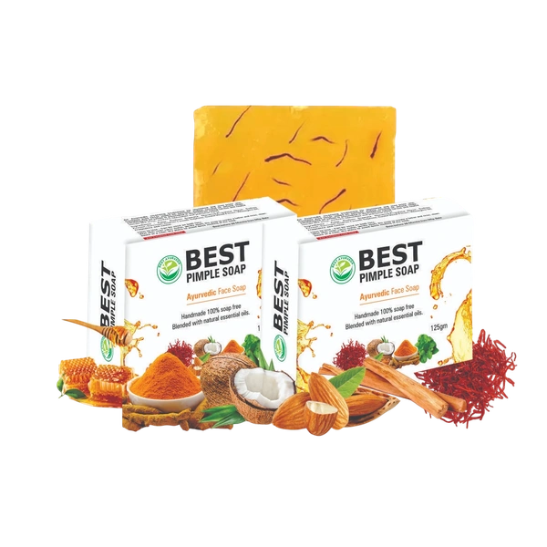 Best Pimple Soap | Removes Pimples & Acne | Promotes Glowing Skin | Natural Skincare Solution | Pack Of 2