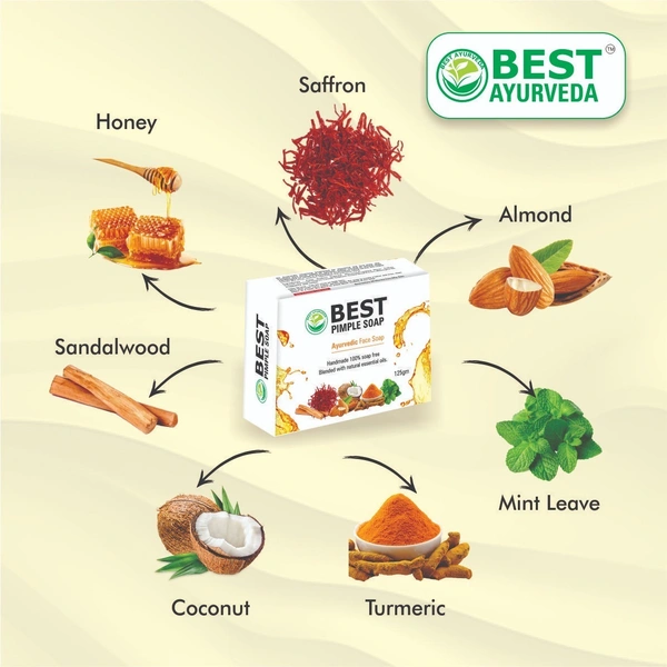 Best Ayurveda Best Pimple Soap | Removes Pimples & Acne | Promotes Glowing Skin | Natural Skincare Solution | Pack Of 2
