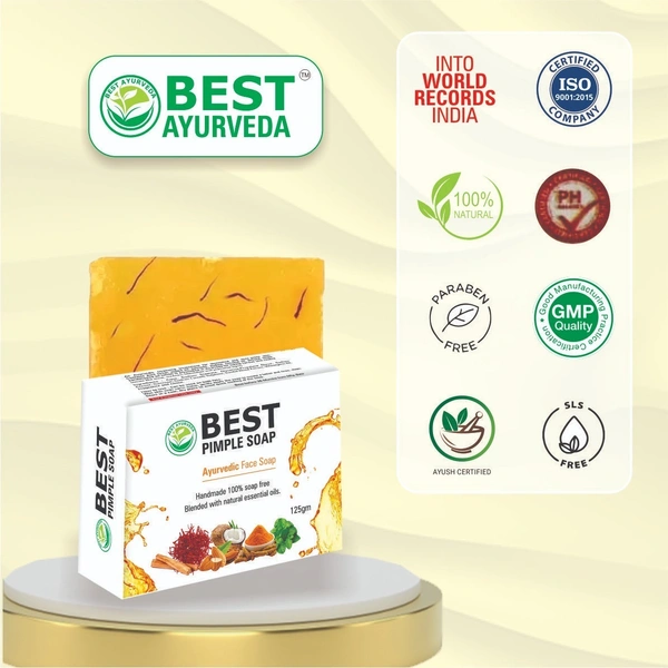Best Ayurveda Best Pimple Soap | Removes Pimples & Acne | Promotes Glowing Skin | Natural Skincare Solution | Pack Of 2