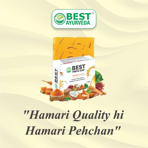 Best Ayurveda Best Pimple Soap | Removes Pimples & Acne | Promotes Glowing Skin | Natural Skincare Solution | Pack Of 2