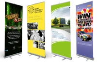  Roll-Up Standee, 3x6 feet With Print - "Eye-Catching Roll-Up Standee | Portable & Customizable Banner Display", Height- 6 feet x width- 3 feet