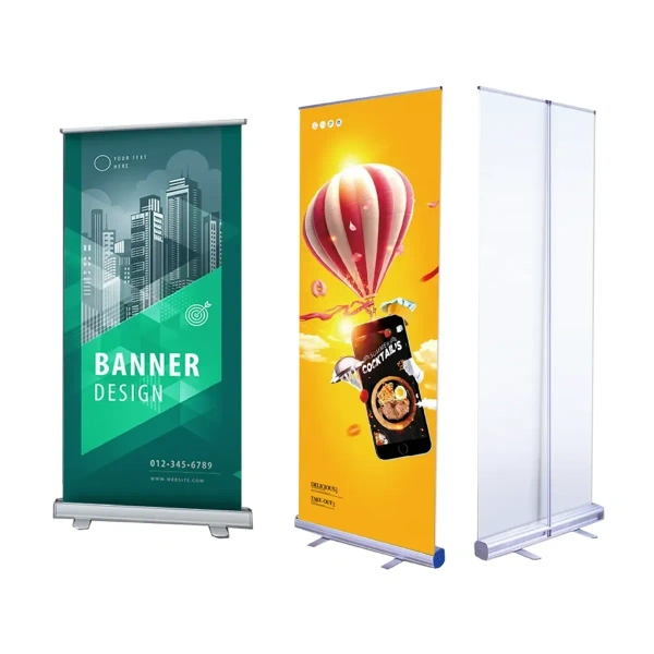  Roll-Up Standee, 3x6 feet With Print - "Eye-Catching Roll-Up Standee | Portable & Customizable Banner Display", Height- 6 feet x width- 3 feet