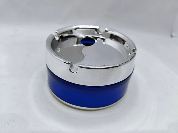 ASH TRAY PLASTIC  - Blue, 6 Inch