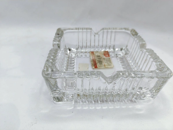 ASH TRAY GLASS - White, 10 Inch