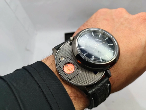 LIGHTER WATCH CHARGEABLE BEST QUALITY  - Black, 5 Inches