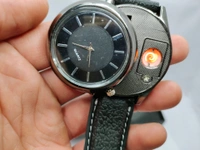 LIGHTER WATCH CHARGEABLE BEST QUALITY  - Black, 5 Inches