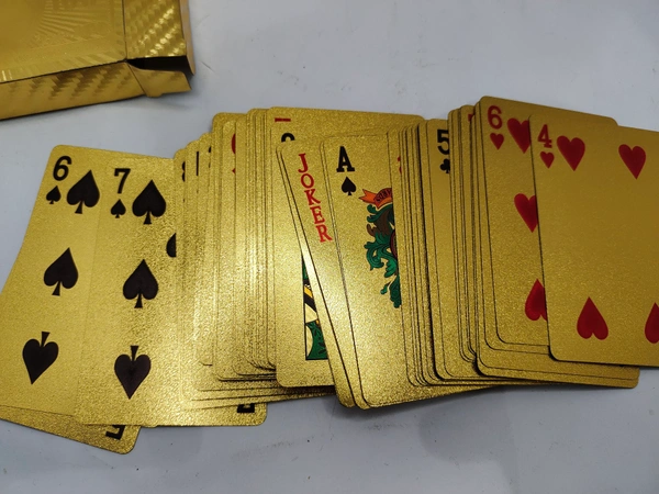 GOLDEN PLAYING CARDS BEST QUALITY  - Gold, 5 Inch