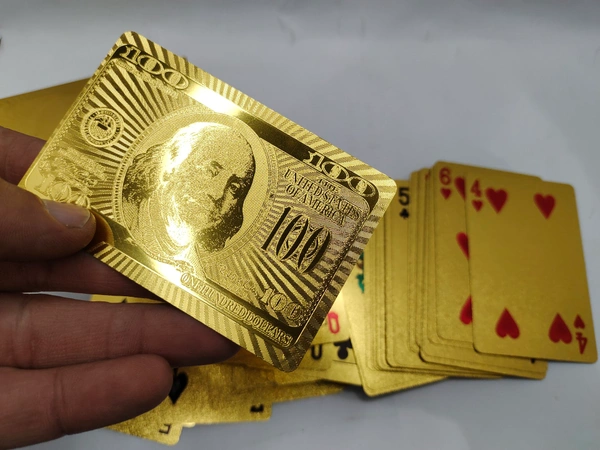 GOLDEN PLAYING CARDS BEST QUALITY  - Gold, 5 Inch