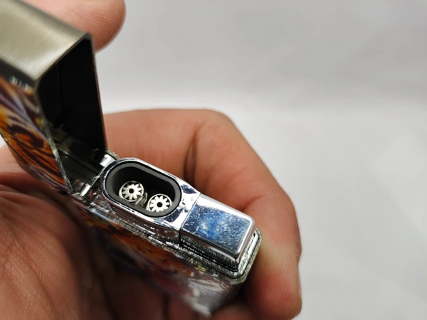 TIGER DOBULE JETT LIGHTER  - Brown, 3 Inches