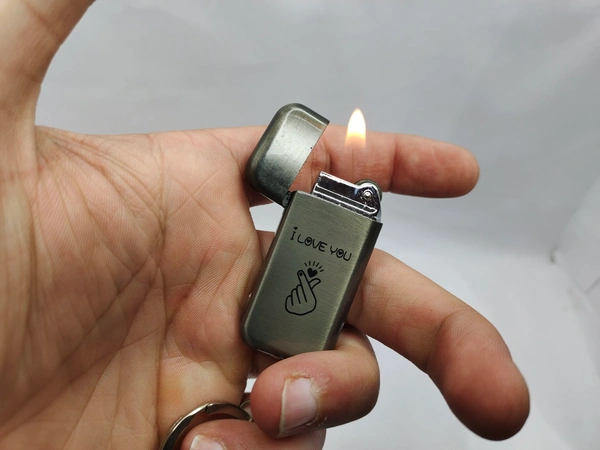 2INCH SMALL SIZE LIGHTER KEY CHAIN  - Gray, 2 Inch