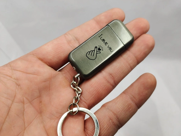 2INCH SMALL SIZE LIGHTER KEY CHAIN  - Gray, 2 Inch