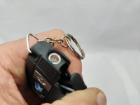 BRANDED KEY CHAIN WITH LED. JET  - Black, 4 Inches