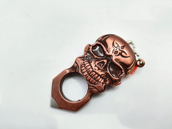 SKULL FULL METAL TOY - Brown, 5 Inches