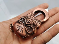 SKULL FULL METAL TOY - Brown, 5 Inches