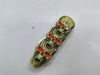 FULL METAL TOY  ANTIQUE BEST QUALITY SKULL  - Brown, 8 Inches