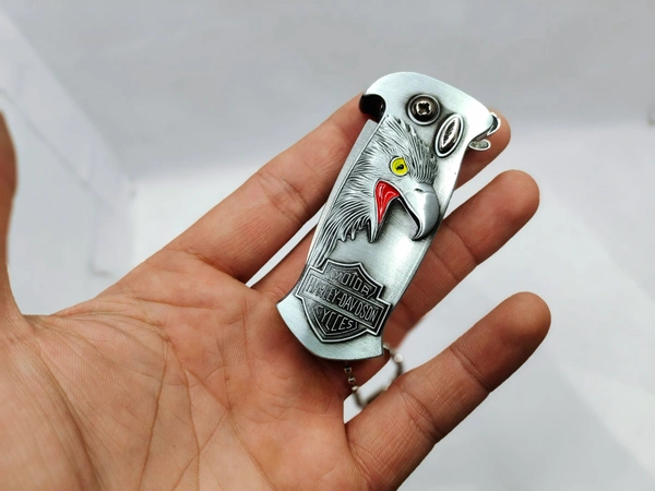 MOTOR CYCLE KEY CHAIN - Gray, 9 Inches