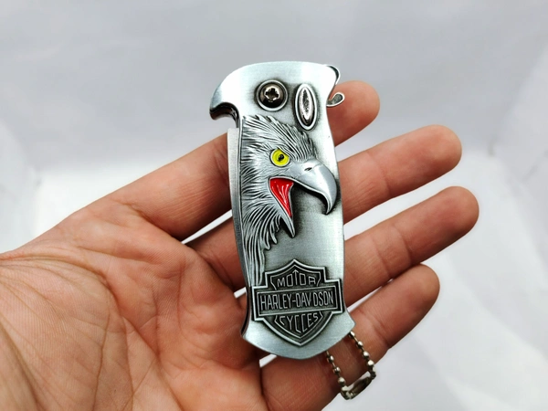 MOTOR CYCLE KEY CHAIN - Gray, 9 Inches