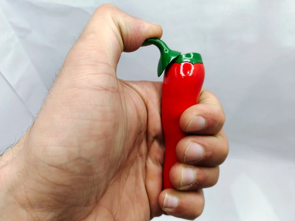 RED CHILLY TOY FULL METAL - Red, 5 Inches