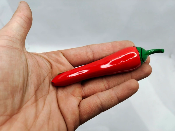 RED CHILLY TOY FULL METAL - Red, 5 Inches
