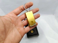 FULL METAL  APPLE 🍎 SHAPE  Key Chain  - Gold, 2 Inch