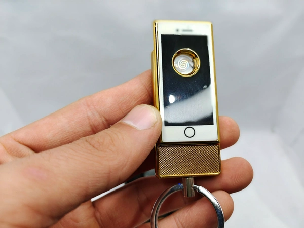 FULL METAL  APPLE 🍎 SHAPE  Key Chain  - Gold, 2 Inch