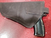 BROWN LEATHER COVER FOR AIR GUN  - Brown, 10 Inch